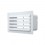 Rejilla Rectangular Lamas Fijas para tubo cuadrado 90x180mm
