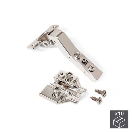 Bisagra Brazo Angular 45º con Freno y Excéntrica Emuca X91 Euro (10 uds)