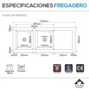 Fregadero 113x39 Resina Bajo-Encimera Core