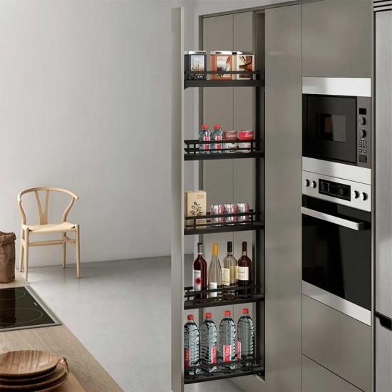 Columna Extraíble Slim Flat Acero Antracita