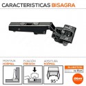 Bisagra Negra Blum 95º con Freno Blumotion