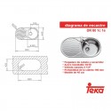 Fregadero DR 80 1C 1E (Reversible)
