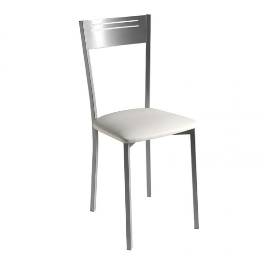 Silla Cocina Tapizado Polipiel y Chasis Cromo Mate 7951