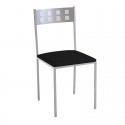 Silla Cocina Cromo Mate y Tapizado Polipiel 7933