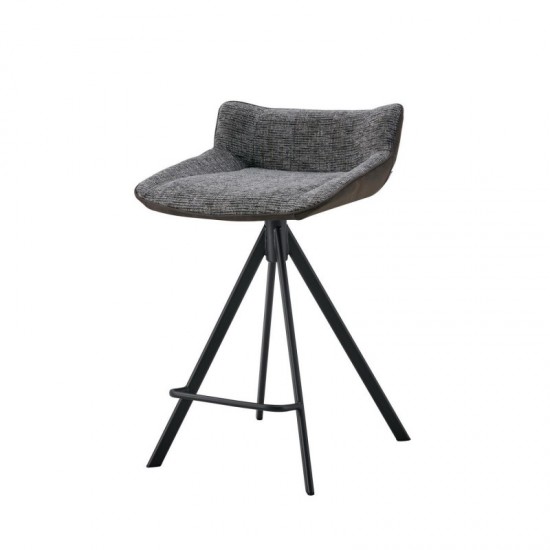 Taburete bajo GARY gris oscuro