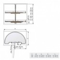Bandeja Semicircular 180º Antracita Compact