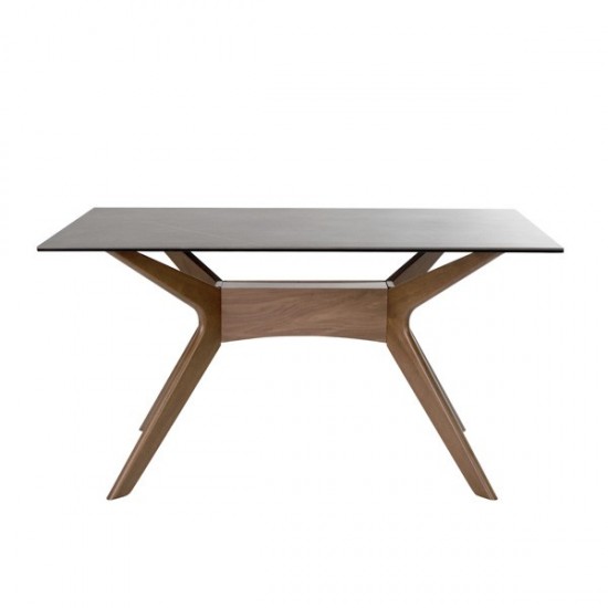 Mesa Fija Eloise Gris/Nogal