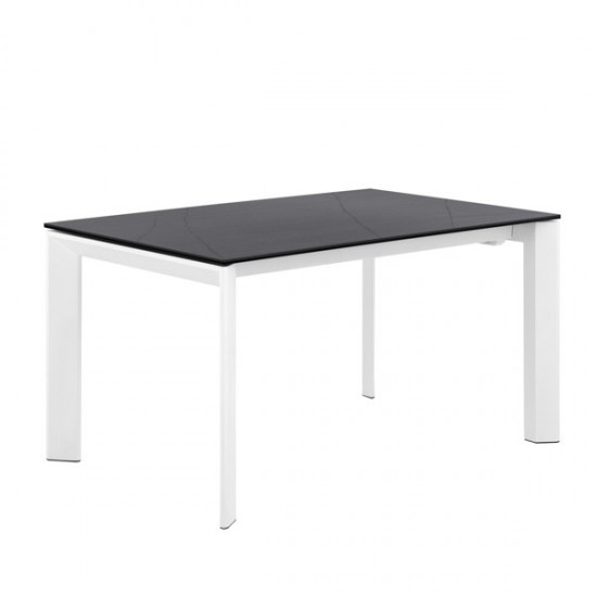 Mesa Ext. Tamara 160 Negro/Blanco