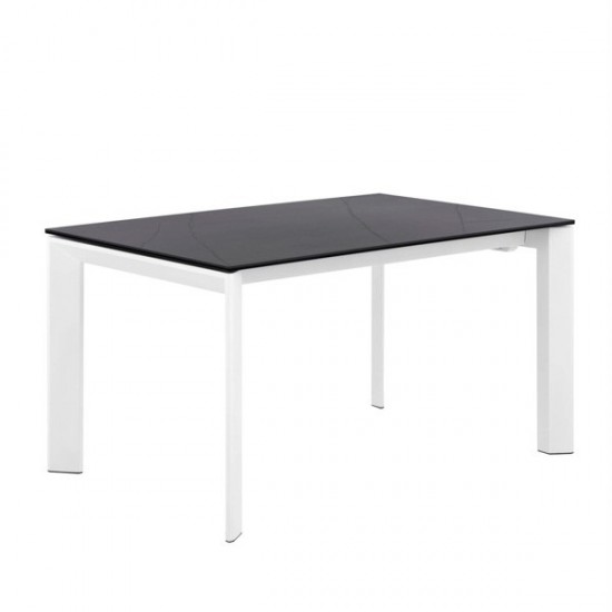 Mesa Ext. Lisa 140 Negro/Blanco