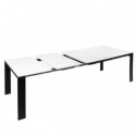 Mesa Ext. Janet 140 Blanco/Negro