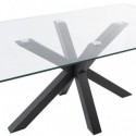 Mesa Fija Demi Cristal/Negro