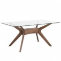 Mesa Fija Della Cristal/Nogal