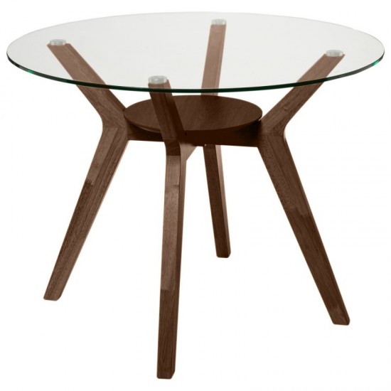 Mesa Fija Sabrine Cristal/Nogal