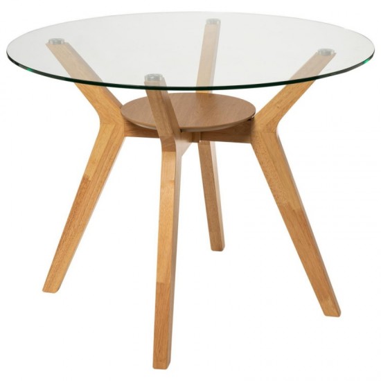 Mesa Fija Sabrine Cristal/Roble