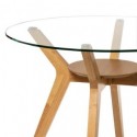 Mesa Fija Sabrine Cristal/Roble