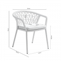 Silla de exterior SOLENE blanco