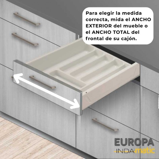 Cajón Cocina Cubertero PVC Blanco Europa