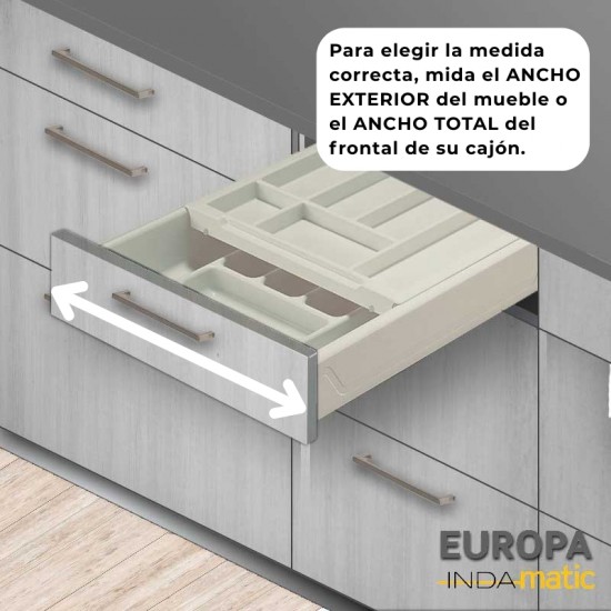 Cajón Cocina Cubertero Doble PVC Blanco Europa