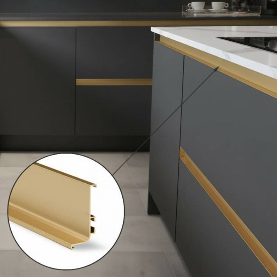 Perfil Gola Superior Horizontal Oro 8006