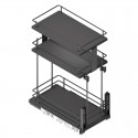 Botellero Extraible Antracita 3 Alturas Compact Basal