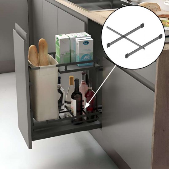 Separador para Extraíbles Paneros Antracita Flat