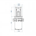 Cover Box con Torre de Enchufes Elevator 2 Inox