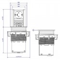 Torre de Enchufes para Cocina Elevator Negro