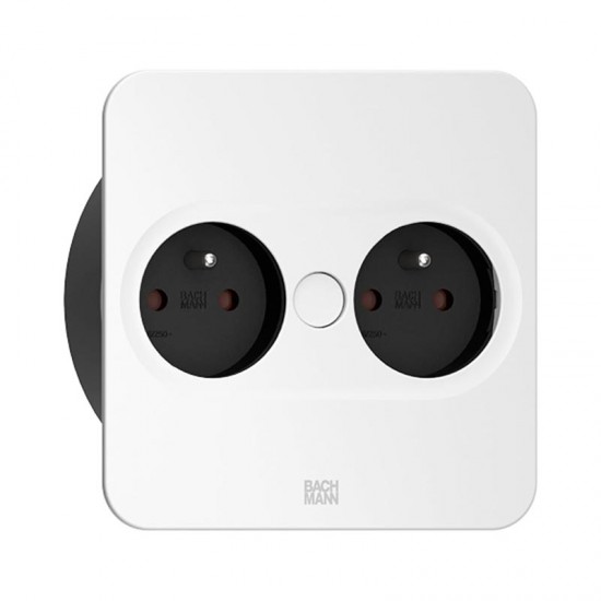 Modulo de Enchufes Twist 2 Rectangular Blanco