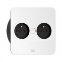 Modulo de Enchufes Twist 2 Rectangular Blanco