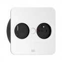 Modulo de Enchufes Twist 2 Rectangular Blanco