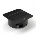 Modulo de Enchufes Twist 2 Rectangular Negro
