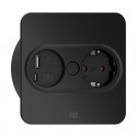 Modulo de Enchufes Twist 2 Rectangular Negro