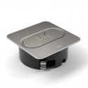Modulo de Enchufes Twist 2 Rectangular Inox