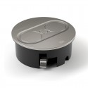 Modulo de Enchufes Twist 2 Redondo Inox