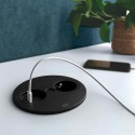 Modulo de Enchufes Twist 2 Redondo Negro