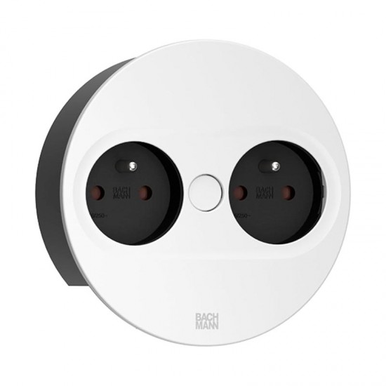 Modulo de Enchufes Twist 2 Redondo Blanco