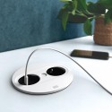 Modulo de Enchufes Twist 2 Redondo Blanco