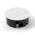 Modulo de Enchufes Twist 2 Redondo Blanco
