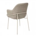 Silla Abigail Taupe con Patas Beige