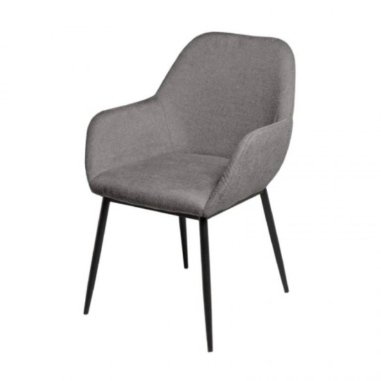Silla Isabella Gris Oscuro Pata Negra