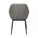 Silla Isabella Gris Oscuro Pata Negra