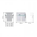 Cubos Reciclaje Basura 2 x 24 + 2 x 8 L con Sistema de Guías