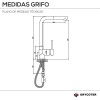 Grifo Fregadero Monomando Vertical Ducha Extraible GF119