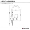 Grifo Fregadero Monomando Vertical Caño Giratorio GDC05