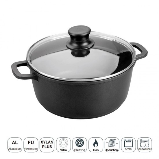 Cacerola con Tapa Cristal Forte