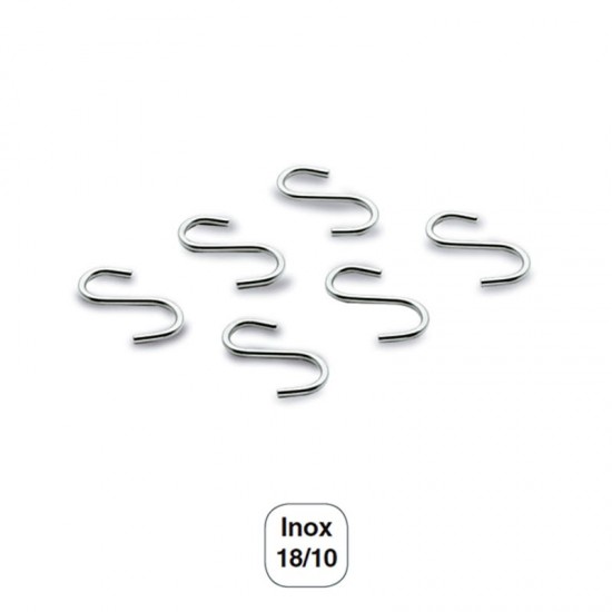 Juego de 6 Ganchos Inox 18/10