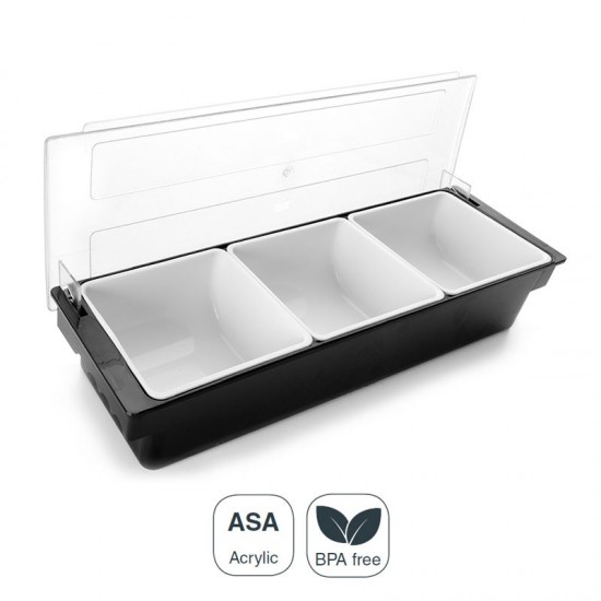 Contenedor Condimentos 3 Cuencos con Tapa