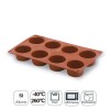 Molde Cilindro 8 Cavidades Silicona Pastryflex