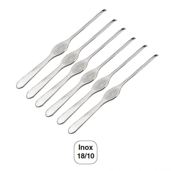 6 Pinchos para Marisco Inox