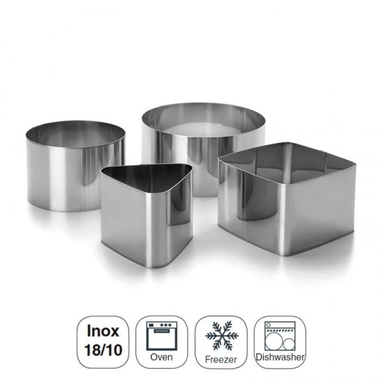 Juego Aros Repostería 4 Piezas Inox